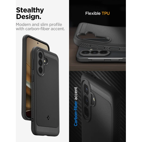 Spigen Rugged Armor kryt Samsung Galaxy A37 5G matte black - Pouzdra - Obrázek 56bf25d392a34c8897db054e340584a9