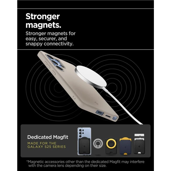 Spigen Silicone Fit MagSafe kryt Samsung Galaxy S25 Ultra přírodní titan - Pouzdra - Obrázek 56cd5bfd250f499a8f9fdf581e149181