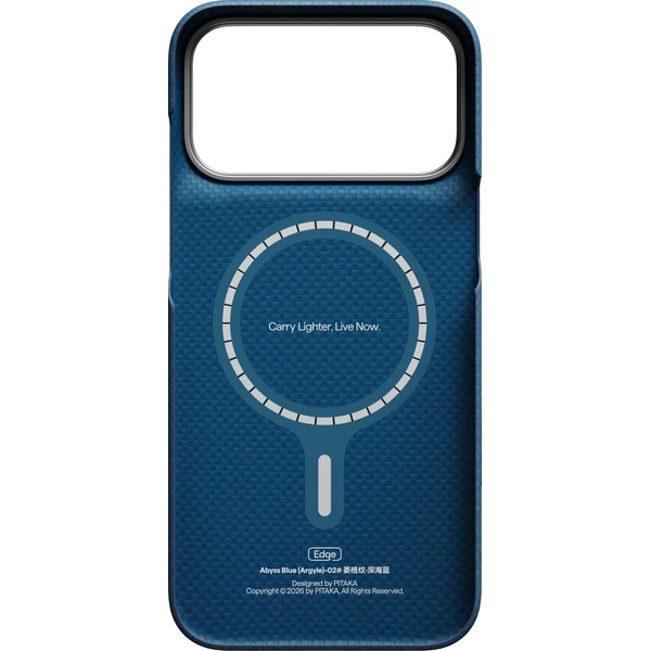 Pitaka Edge Case Argyle MagSafe kryt iPhone 18 Pro Max Abyss Blue - Pouzdra - Obrázek 56d446f4cbe54ef983648fc93a99a95b