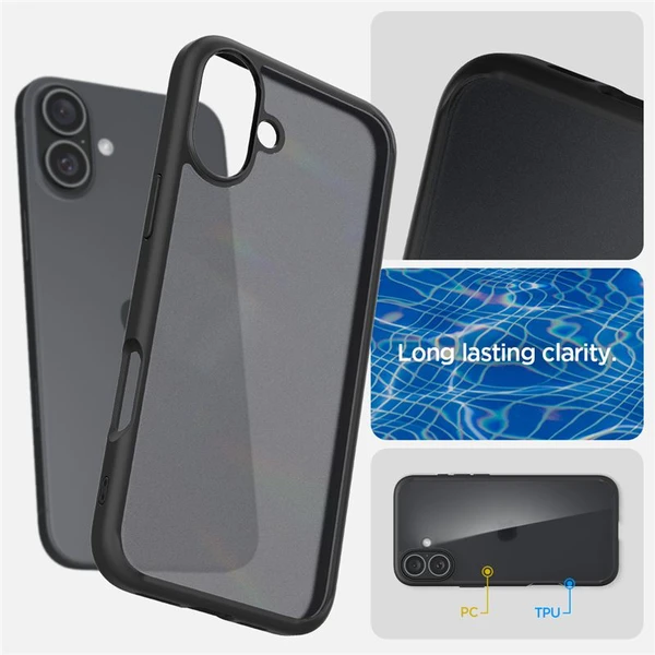 Spigen Ultra Hybrid kryt iPhone 16 frost black - Pouzdra - Obrázek 56d4af70ed0b4f41848fdd214becb076