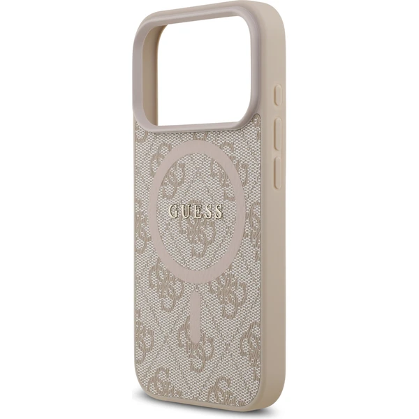 Guess PU Leather 4G Colored Ring MagSafe Zadní Kryt pro iPhone 17 Pro růžový - Pouzdra - Obrázek 56e54090c9614ff18fa00493fecf6cc7