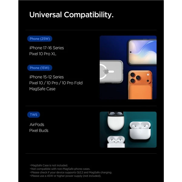 Spigen Essential MagSafe 2in1+C Qi2/MagSafe nabíječka (25W) černá - Nabíječky - Obrázek 56eedf70e2cf48d8b468054b1208e263