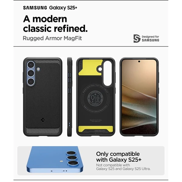 Spigen Rugged Armor MagSafe kryt Samsung Galaxy S25+ matně černý - Pouzdra - Obrázek 570d081c22c24d64b84c1afa2caa2946