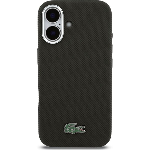 Lacoste PVC Iconic Petit Pique Metal Logo MagSafe kryt iPhone 16 černý - Pouzdra - Obrázek 57207d6cd38c43acba098e95cabfe3f2