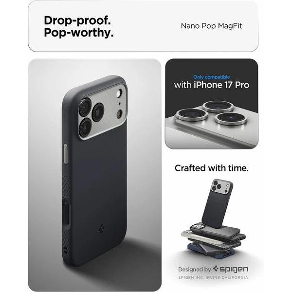 Spigen Nano Pop MagSafe kryt iPhone 17 black sesame - Pouzdra - Obrázek 572defe486fa4c489e9af1280d2834c5