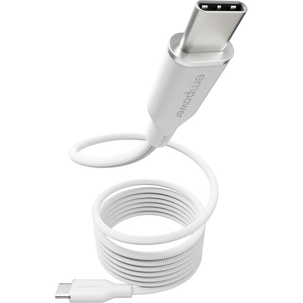 PanzerGlass® empower magnetický kabel (240 W) USB-C/USB-C, 1,5 m, bílý