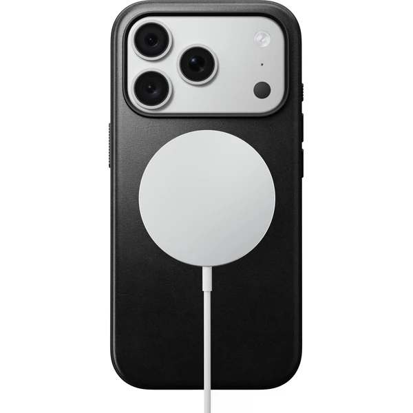 Nomad Modern Leather (Horween) MagSafe kožený kryt iPhone 17 Pro/18 Pro Black - Pouzdra - Obrázek 5740ad5c03f848219071fe0c55573a99