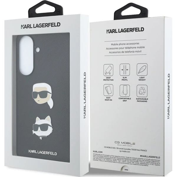 Karl Lagerfeld Liquid Silicone Metal Karl and Choupette kryt Samsung Galaxy A57 černý - Pouzdra - Obrázek 576732a5c3af4226a9435dd95c9ecd55