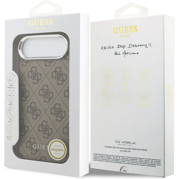 Guess 4G MagSafe kryt iPhone Air hnědý - Pouzdra - Obrázek 57701cc7dc2d4eb99b0daaa8cee78e21