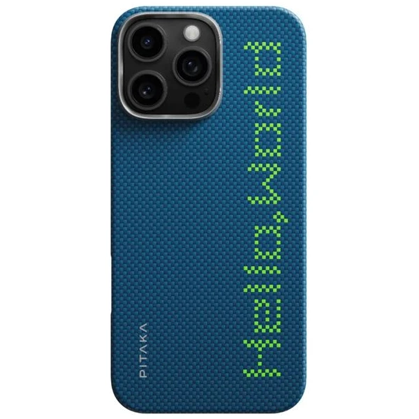 Pitaka Tactile Woven Case kryt iPhone 16 Pro Max Hello World - Pouzdra - Obrázek 5795e5d8265d41529b31de64cb54e3f2