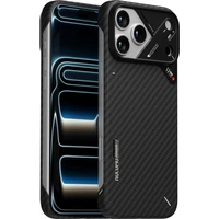 Aulumu A17 Aramid Fiber MagSafe kryt iPhone 17 Pro Max Black - Pouzdra