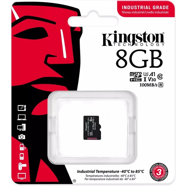 Kingston Industrial microSDHC 8GB + SD adaptér - Paměťové karty - Obrázek 57R2000P01