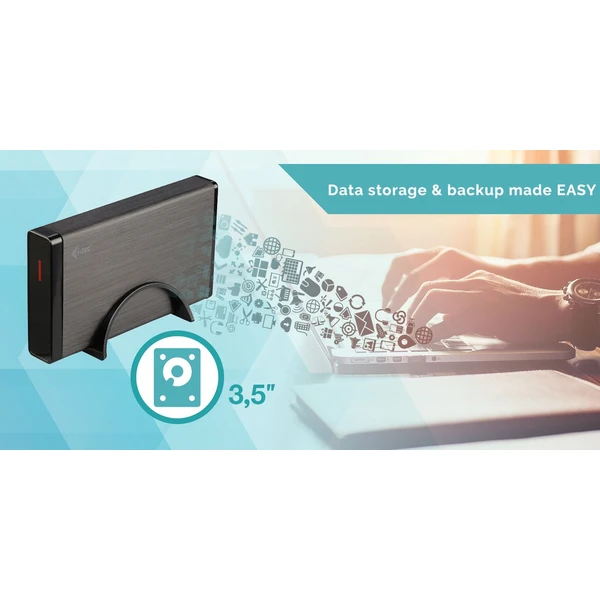 i-tec MYSAFE Advanced 3,5" USB 3.0 hliníkový externí box - Externí boxy - Obrázek 57RWE00101