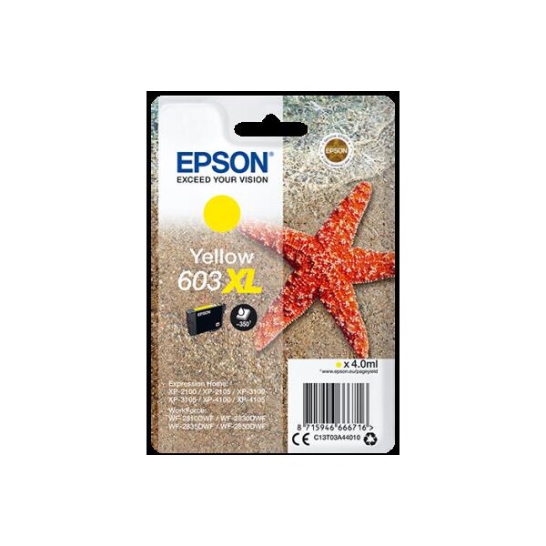 Inkoustová náplň Epson 603 XL - žlutý