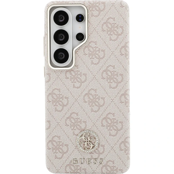 Guess PU Leather 4G Strass Logo Gold Frame Magnetic kryt Samsung Galaxy S26 Ultra růžový - Pouzdra - Obrázek 57bc7173abd949f3aa0614214df472eb