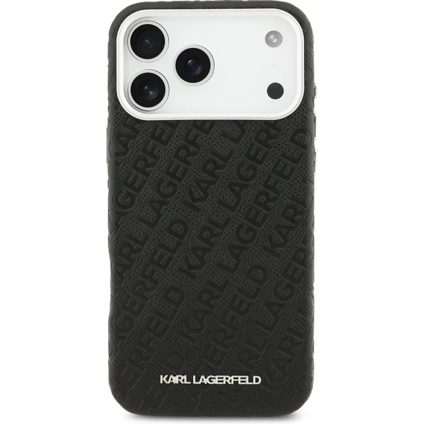 Karl Lagerfeld Grained PU Repeated Logo MagSafe kryt iPhone 17 Pro Max černý - Pouzdra - Obrázek 57d1054182804c4ab596db69c2eb50c9