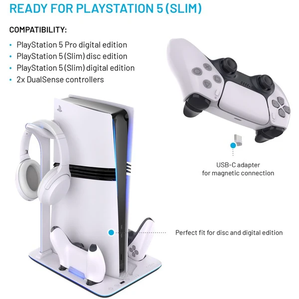 FIXED Dokovací stanice pro PlayStation 5 (Pro/Slim) s větráky bílá - Nabíječky - Obrázek 57fa045e6f214c34afee8843ce5abed2