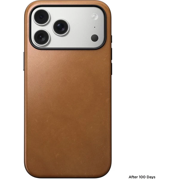 Nomad Modern Leather Case MagSafe kožený kryt iPhone 17 Pro Max English Tan - Pouzdra - Obrázek 5806e22a1bb741d9958748c2945c936d