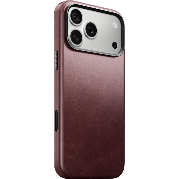 Nomad Traditional Leather (Horween) MagSafe kožený kryt iPhone 17 Pro Max/18 Pro Max Burgundy - Pouzdra - Obrázek 582bd70344f041cca16399d619a289b2