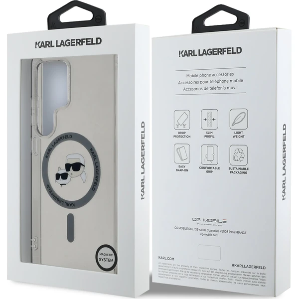 Karl Lagerfeld IML K&CH Heads MagSafe kryt Samsung Galaxy S25 Ultra černý - Pouzdra - Obrázek 582db9c356b74804a404792365712b86
