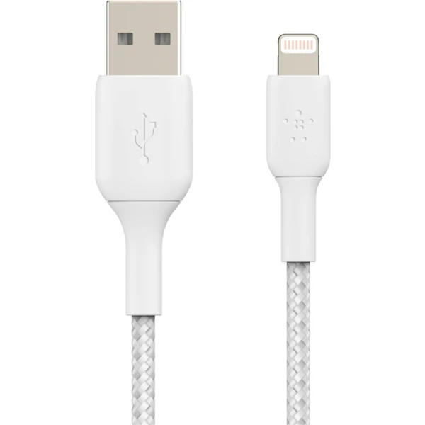 Belkin BOOST Charge Braided Lightning/USB-A napájecí kabel 1m bílý - Kabely a redukce - Obrázek 5839400301