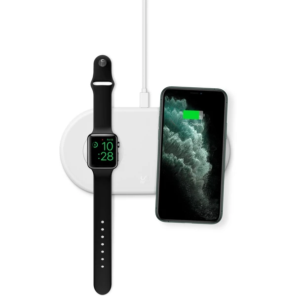 iWant bezdrátová nabíječka pro Apple Watch + iPhone bílá - Nabíječky - Hlavní obrázek