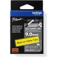 Brother HSE621E smršťovací bužírka černá na žlutém 9 mm - Pásky pro štítkovače