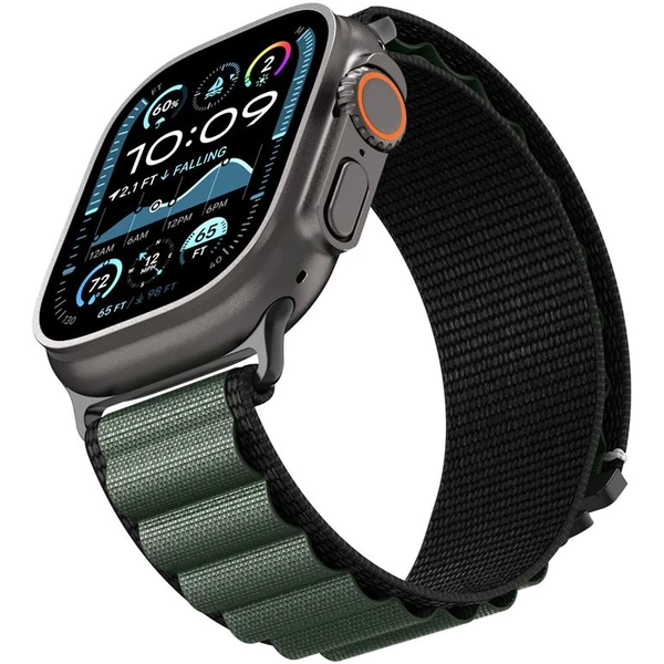 Spigen Fabric Band (hook) řemínek Apple Watch 49/46/45/44mm černý/zelený - Řemínky - Obrázek 58543293d6194583b576f8f8ea1be10e