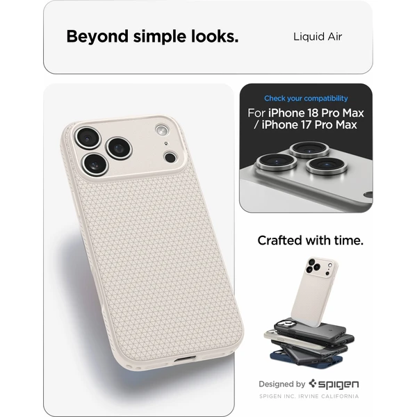 Spigen Liquid Air kryt iPhone 18 Pro Max/17 Pro Max natural titanium - Pouzdra - Obrázek 58883462e06548cea159e204d1881982
