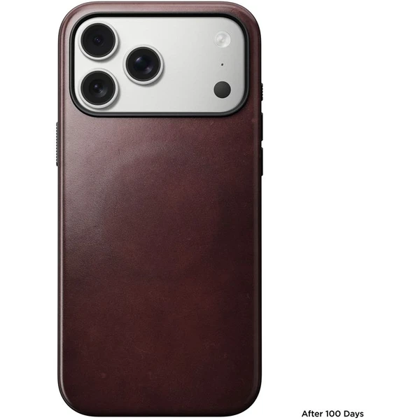 Nomad Modern Leather Case (Horween) MagSafe kožený kryt iPhone 17 Pro Max Burgundy - Pouzdra - Obrázek 588ab542981d4b148a8cc72e9ee9506f