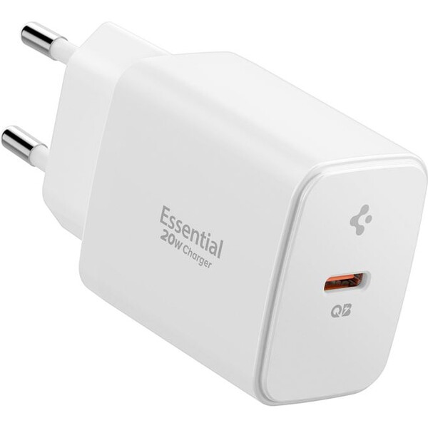 Spigen Essential 20W USB-C nabíječka (EE201EU) bílá