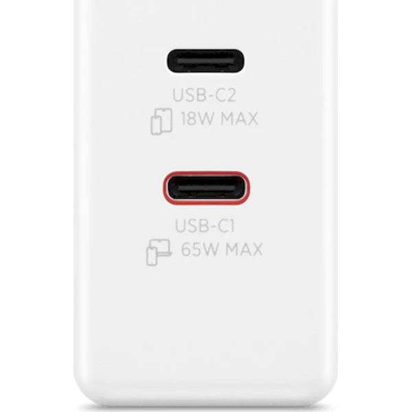 Lenovo Dual USB-C 65W GaN nabíjecí adaptér bílý - Nabíječky - Obrázek 58BM000K01