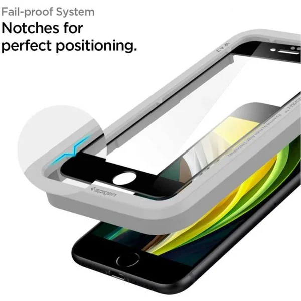 Spigen 3D tvrzené sklo Align FC Apple iPhone SE/8/7 černé - Ochranné folie a skla - Obrázek 58CP300301
