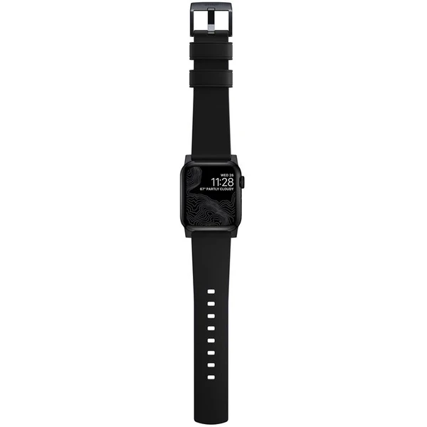 Nomad Active Strap Pro hydrofobní kožený řemínek Apple Watch 49/45/44/42mm černý/černý - Řemínky - Obrázek 58G1000K01