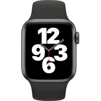 Apple Watch SE 44mm vesmírně šedý hliník s černým sportovním řemínkem - Chytré hodinky