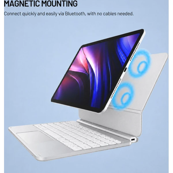 FIXED Typee Alu pouzdro s bezdrátovou klávesnicí iPad Pro 11" (18-22)/iPad Air (20-26), CZ, bílé - Pouzdra s klávesnicí - Obrázek 58ab071ca79d4ea6ab236f9dbbfcd835