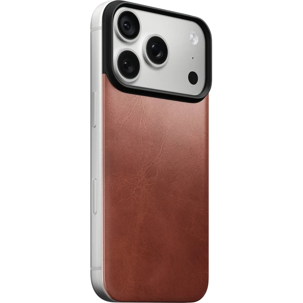 Nomad Magnetic Leather Back (Horween) MagSafe kožený kryt iPhone 17 Pro/18 Pro Olde Dublin - Pouzdra - Obrázek 58b3f6246c2b469e8adf19712ac6ab9f