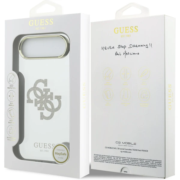 Guess PC/TPU Mirror 4G Glitter Logo MagSafe kryt iPhone Air zlatý - Pouzdra - Obrázek 58ea2321cbf3410e8d176c047ef8aa45