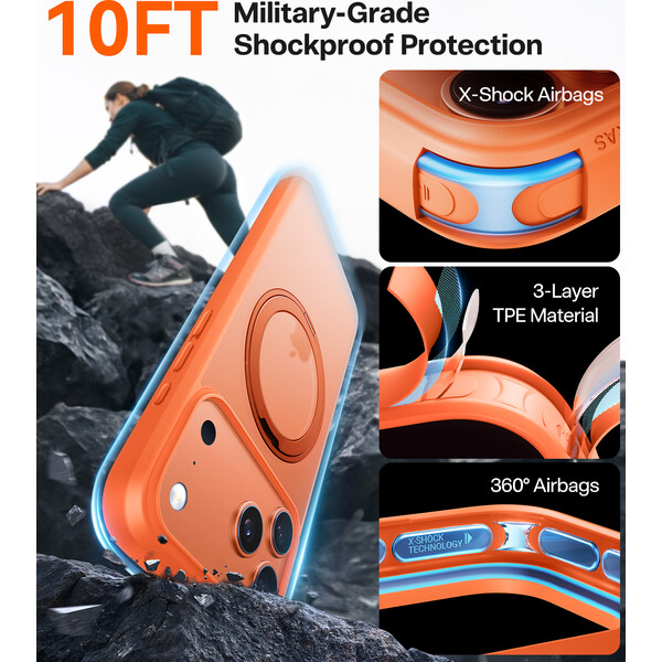 Torras Ostand Pro MagSafe kryt iPhone 17 Pro energy orange - Pouzdra - Obrázek 58f7efd6ae924d129397790dc583f107