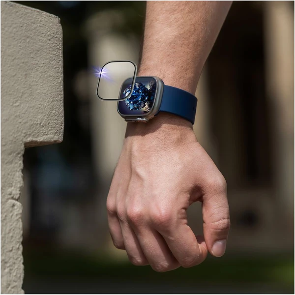 FIXED safírové sklo pro Apple Watch Ultra s ocelovým rámečkem - Ochranné folie a skla - Obrázek 5908689bcf794f9e9b2838704fad41da