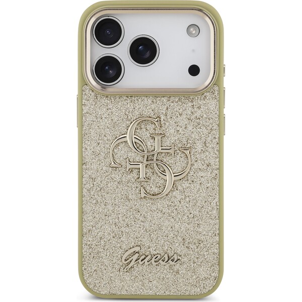 Guess PU Fixed Glitter 4G Metal Frame kryt iPhone 17 Pro zlatý - Pouzdra - Obrázek 590fad0df2fe4ec0956661d0ec50ddd8