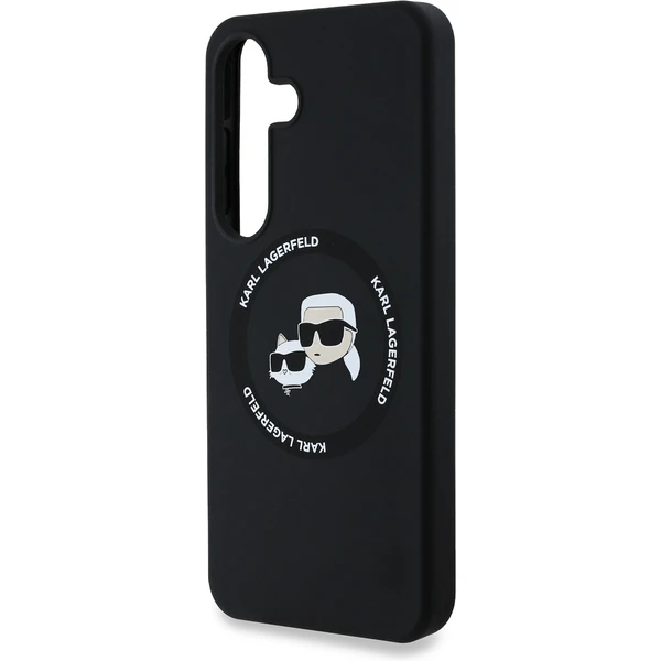 Karl Lagerfeld Liquid Silicone K&CH Heads MagSafe kryt Samsung Galaxy S25 černý - Pouzdra - Obrázek 5914c75a3bf74b8a908206082eb00a47