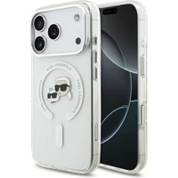 Karl Lagerfeld IML K&CH Heads Metal Frame MagSafe kryt iPhone 17 Pro čirý - Pouzdra
