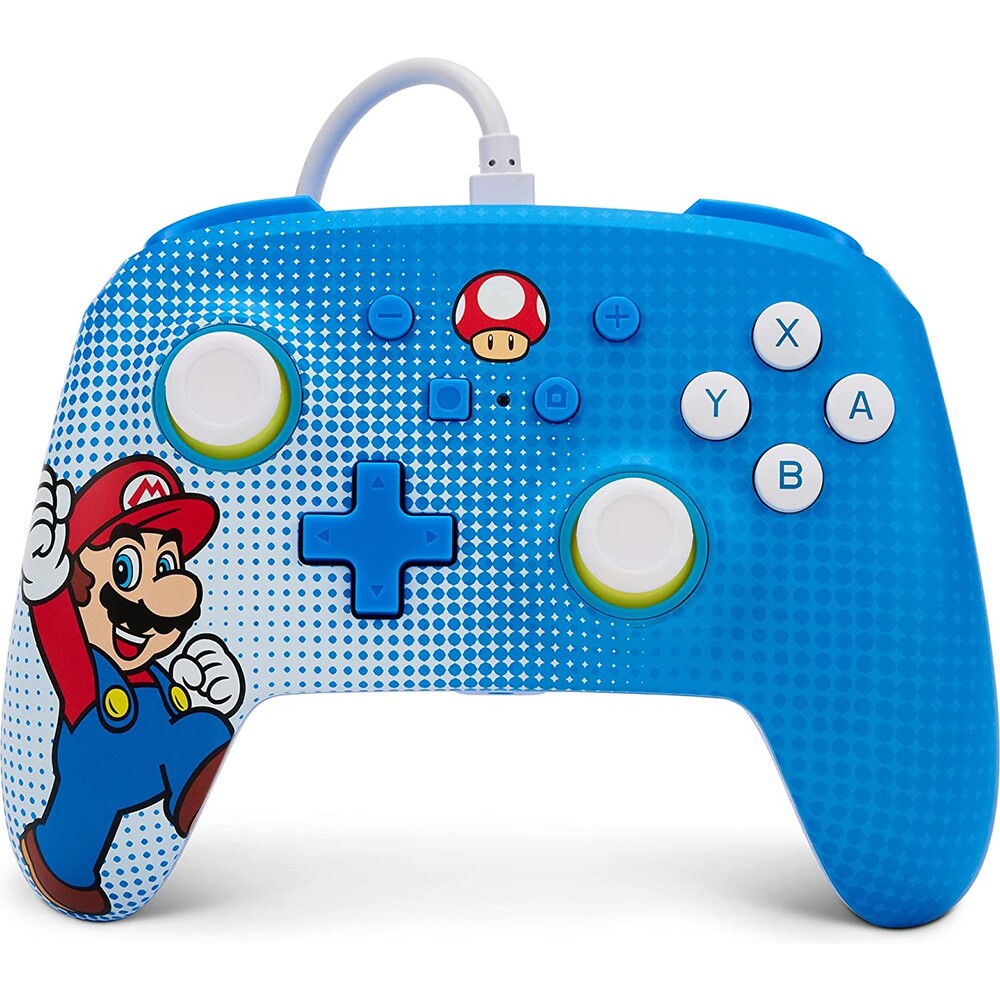 PowerA Enhanced drátový herní ovladač - Mario Pop Art (Switch)