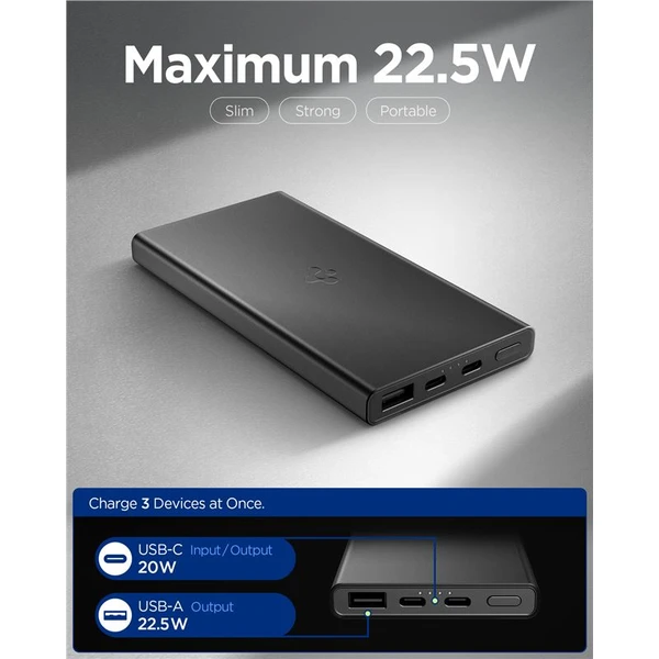 Spigen Essential powerbanka 10000mAh (22.5W) černá (EA2210) - Powerbanky - Obrázek 596953700fee4371981664d829801a2d
