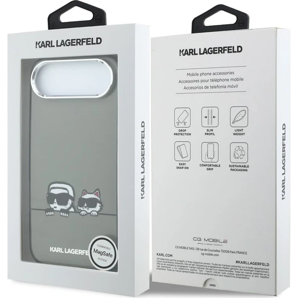 Karl Lagerfeld IML K&CH Heads Logo MagSafe kryt iPhone Air černý - Pouzdra - Obrázek 597f452079384dbaafd176488790384f
