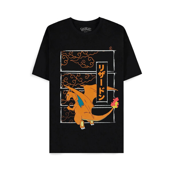 Tričko Pokémon - Charizard M Černá