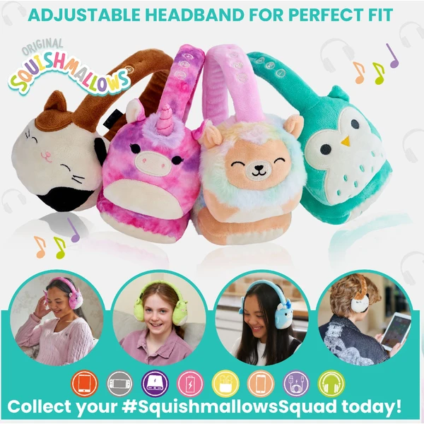 Lazerbuilt bezdrátová sluchátka Squishmallows - Ingred (plyšová) - Sluchátka - Obrázek 5ABG000K01