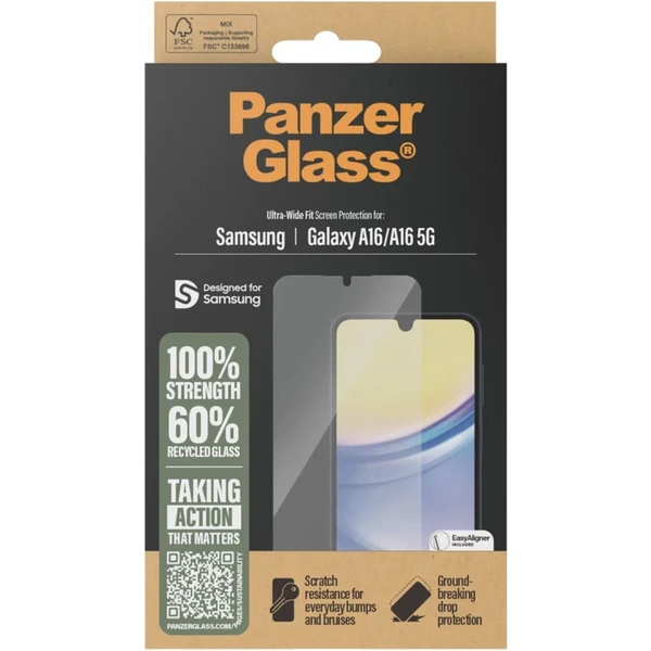 PanzerGlass® Ultra-Wide Fit sklo Samsung Galaxy A16 4G/A16 5G/A17 4G/A17 5G s instalačním rámečkem - Ochranné folie a skla - Obrázek 5AWC000K01