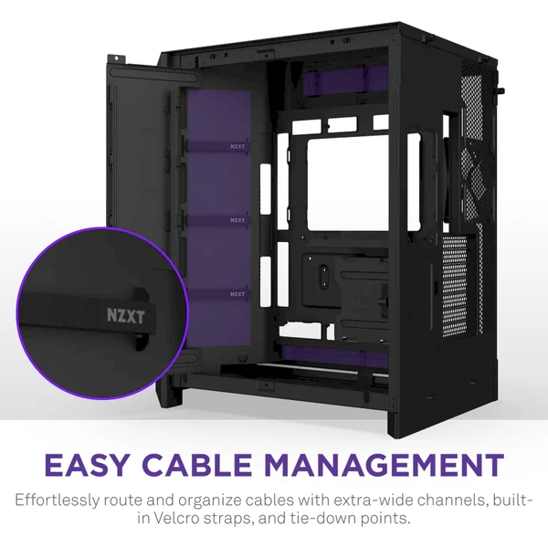 NZXT H9 Flow RGB+ černá - Počítačové skříně - Obrázek 5B7K000K01